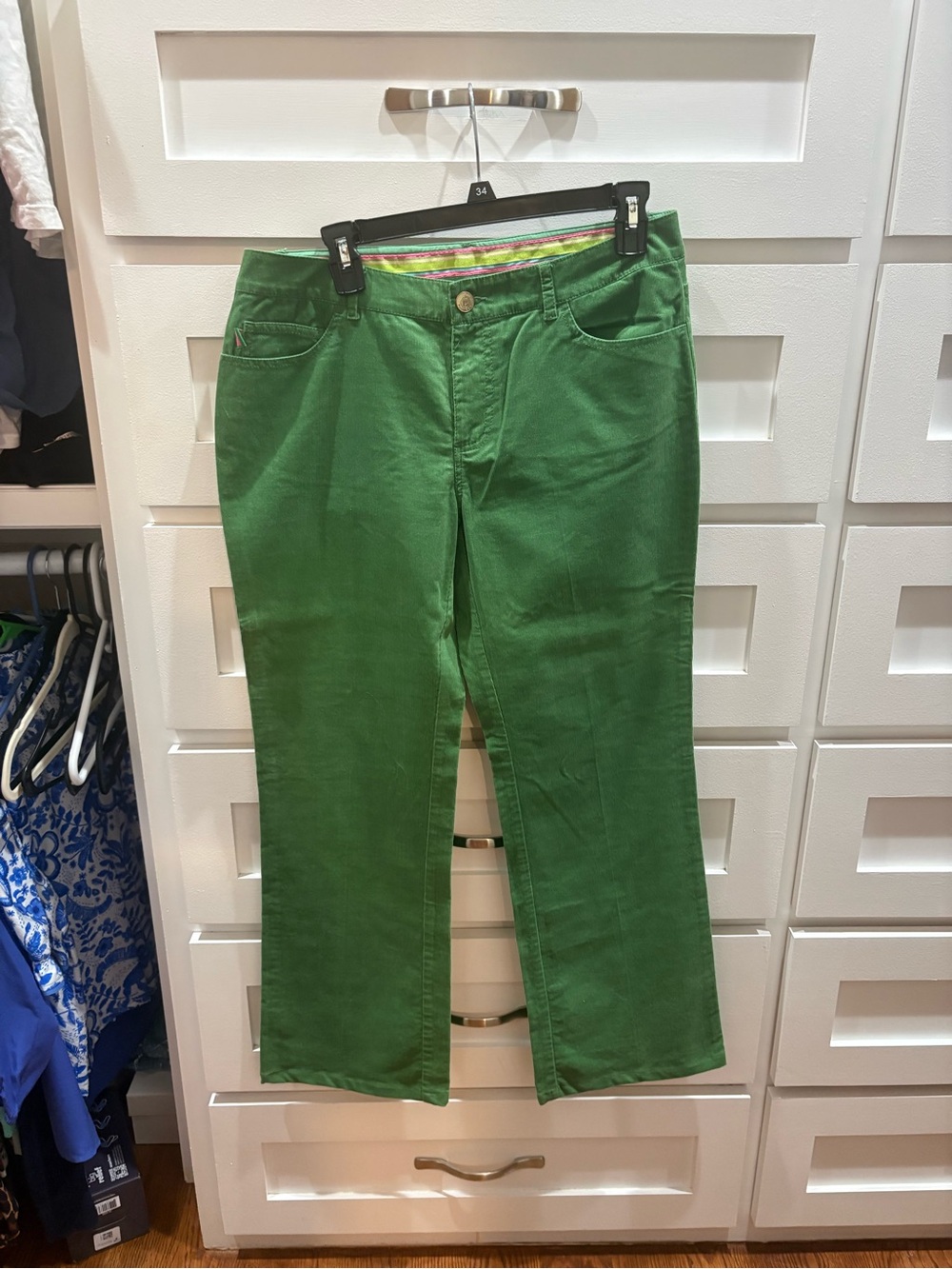 Lilly Pulitzer Green Bootcut Corduroy pants